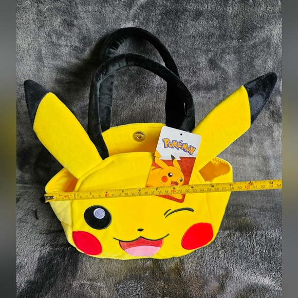 New Easter Halloween Valentine's Pokemon Pikachu Plush Tote Bag - Picture 3 of 3